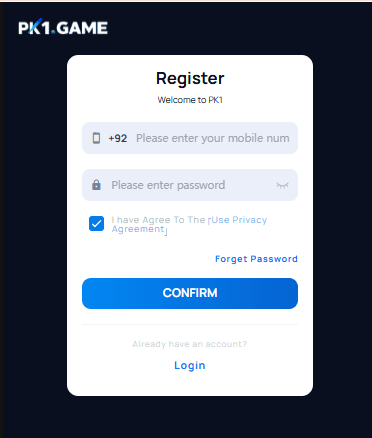 PK1 Game login apk