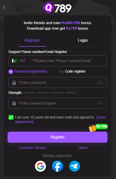 Q789 login download